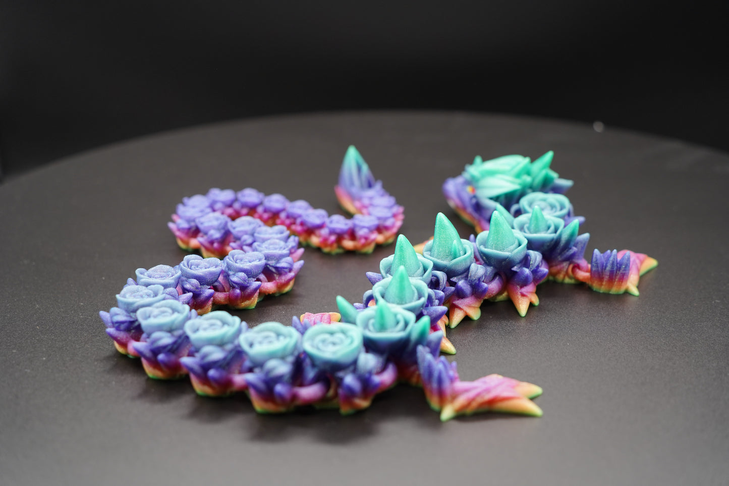 Rose Dragon – Articulated 3D Printed Dragon (29” × 2”)