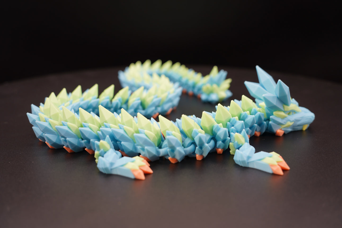 Crystal Dragon A3 – Articulated 3D Printed Dragon (27" × 2")