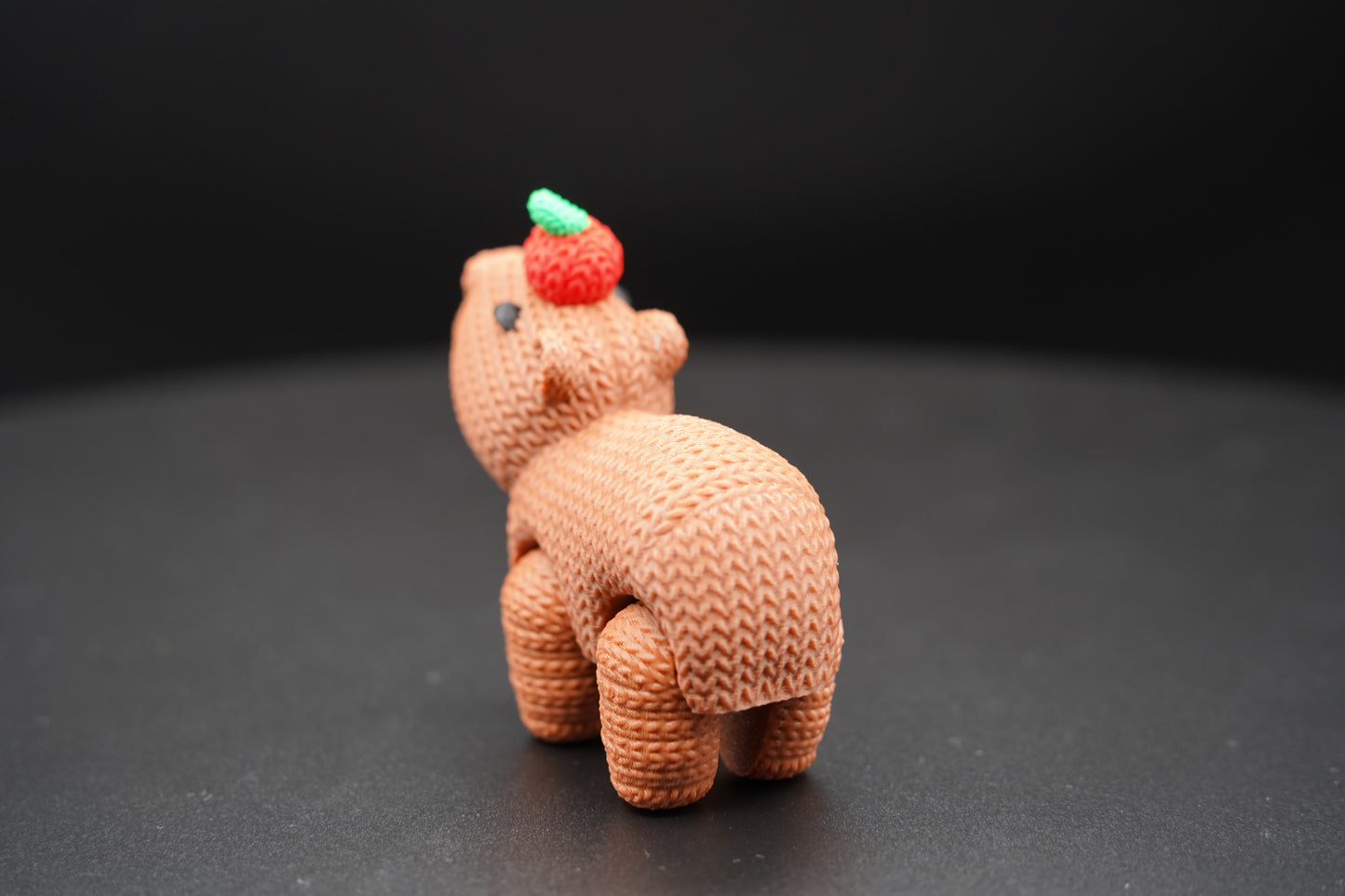 Crochet Capybara – Articulated 3D Printed Animal (4" × 3.5")