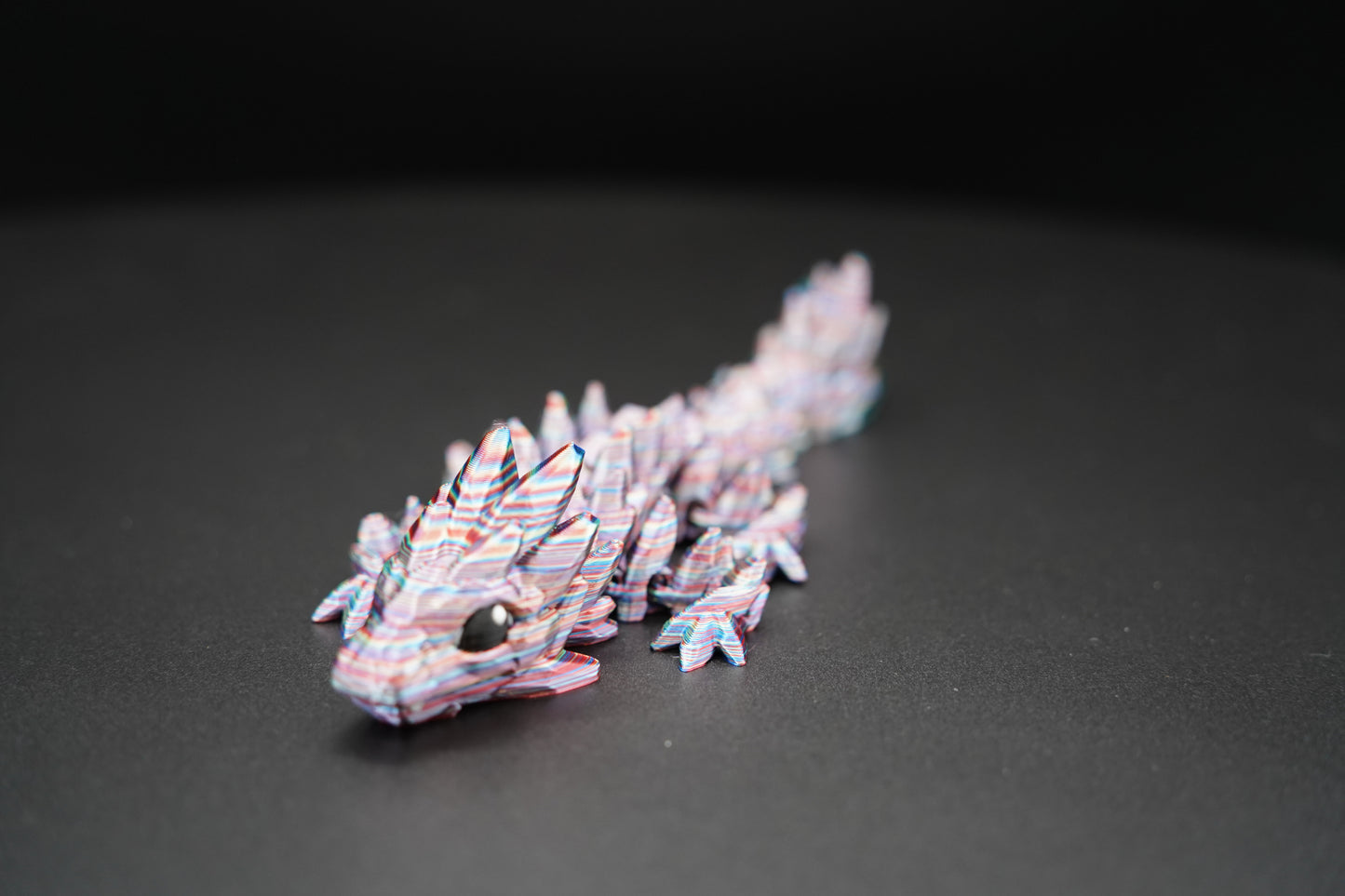 Small Baby Crystal Dragon – Articulated 3D Printed Dragon (7" × 1.5")