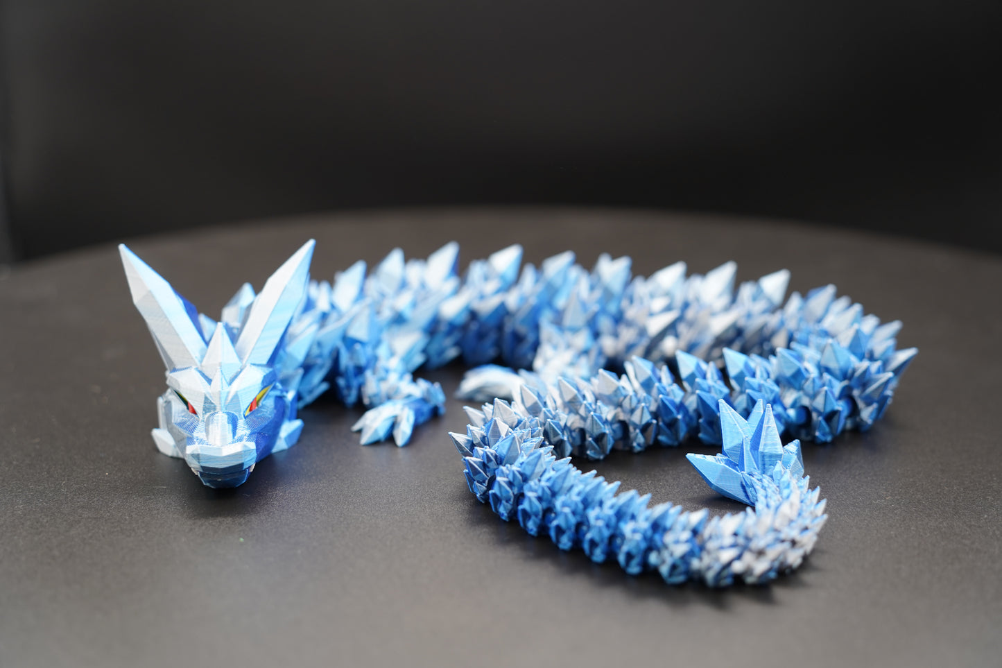 25" Crystal Dragon – Articulated 3D Printed Dragon (25" × 2.25")