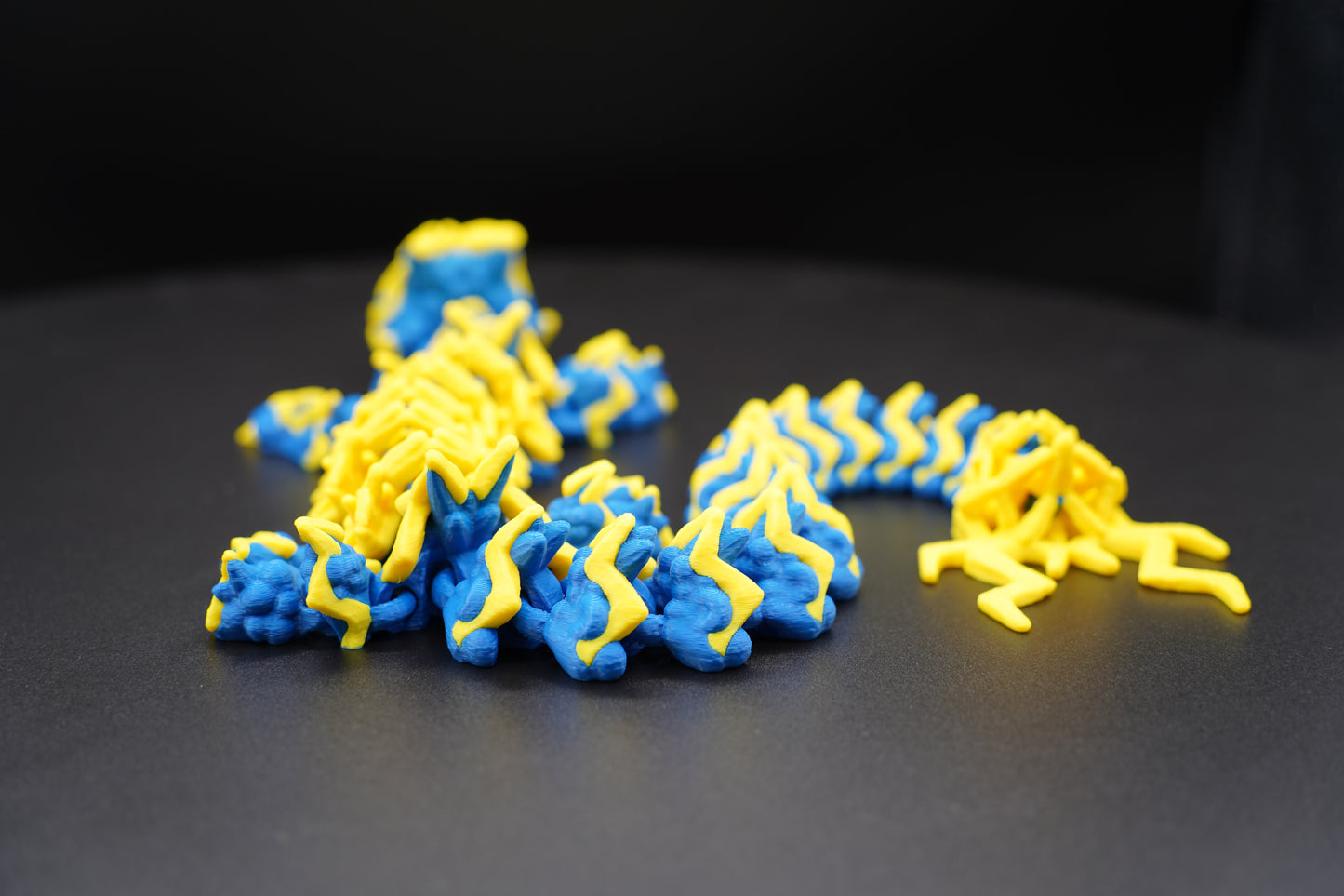 Storm Dragon – Articulated 3D Printed Dragon (19.5" × 1.5")