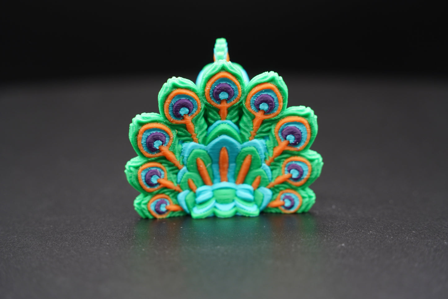 Mini Peacock – Articulated 3D Printed Peacock (2" × 2.5")