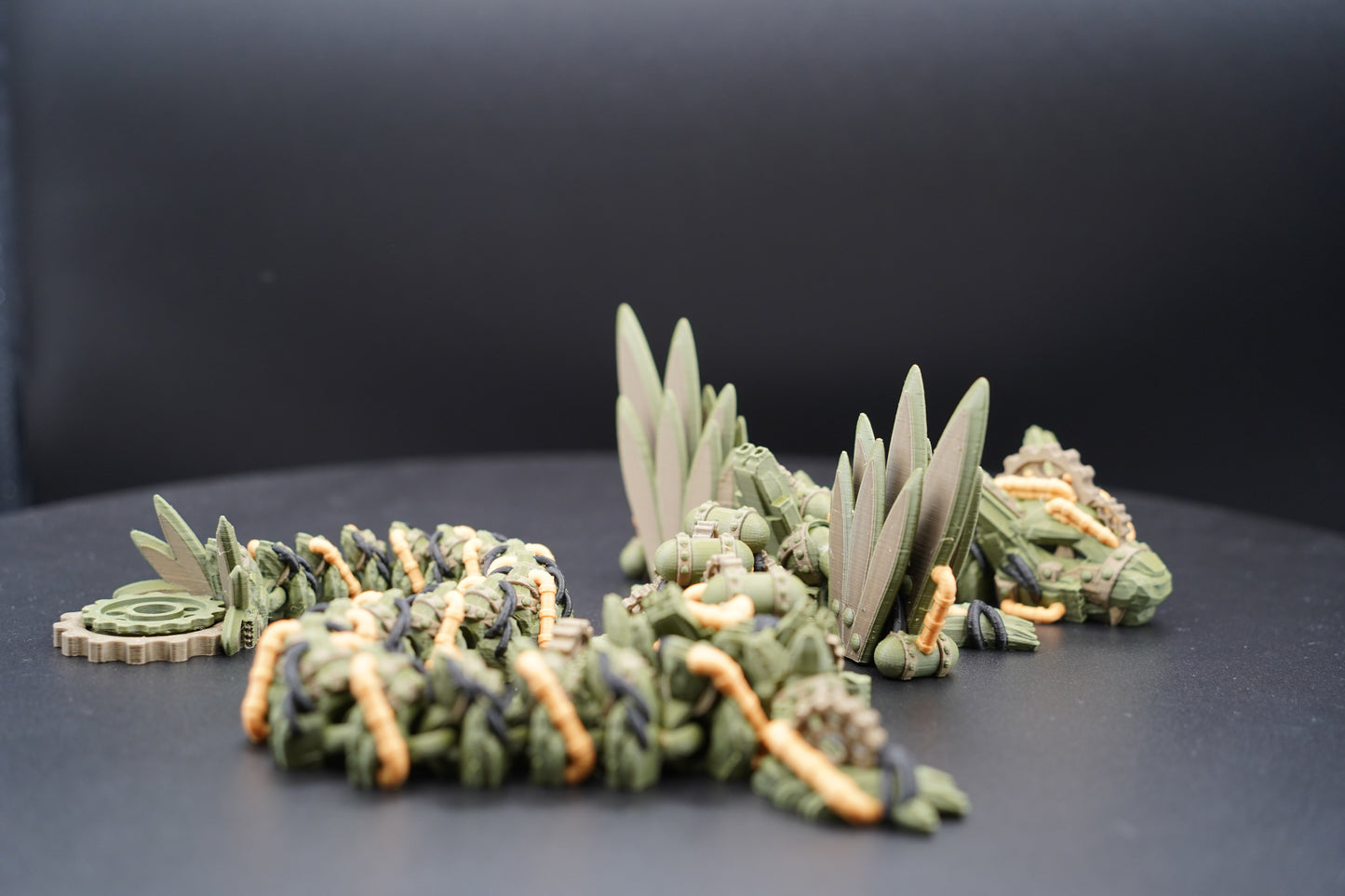 Steampunk Dragon Winged – Articulated 3D Printed Dragon (24.75" × 3")