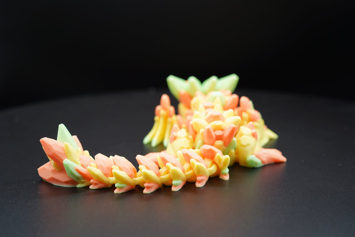 Baby Gemstone Wyvern A2 – Articulated 3D Printed Dragon (14.5" × 2.25")