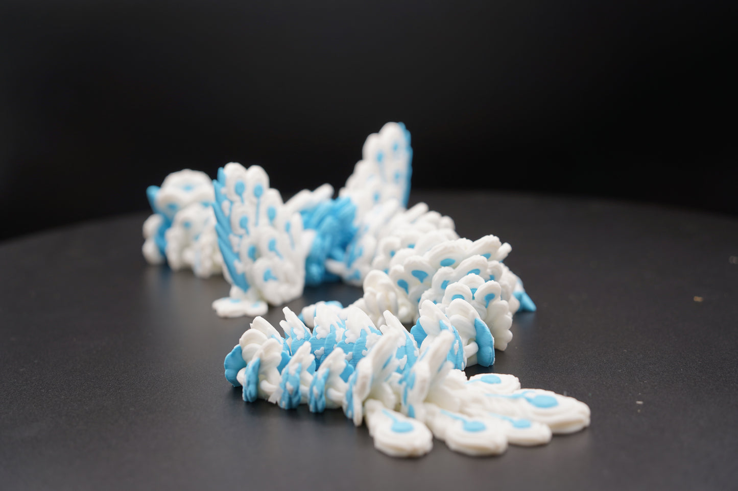 Peacock Dragon Winged – Articulated 3D Printed Dragon (23" × 3")