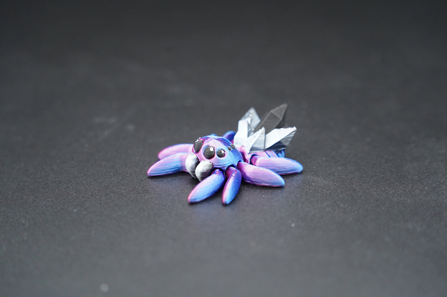 Mini Crystal Spider – Articulated 3D Printed Spider (2” × 0.5”)