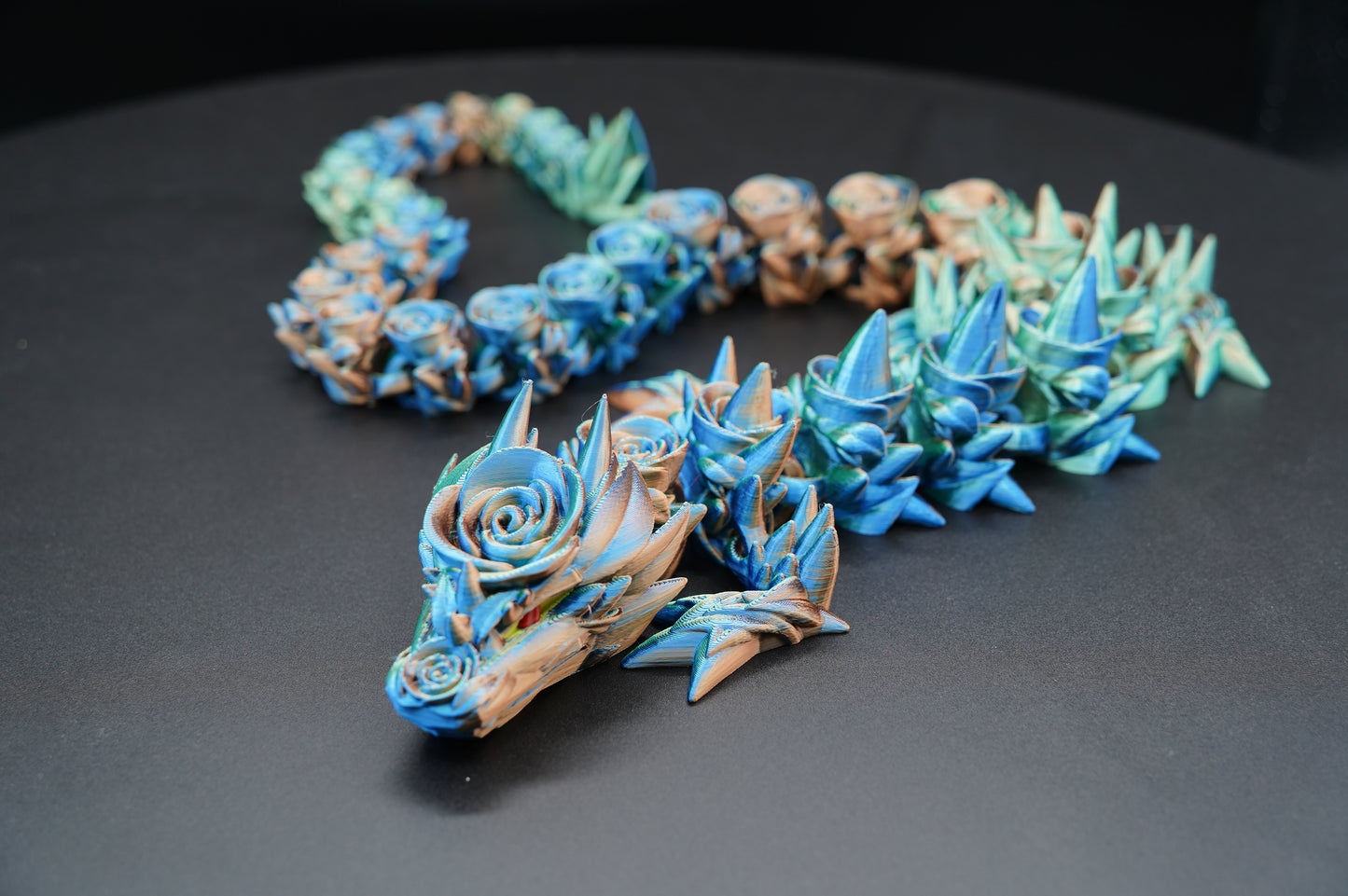 Rose Dragon – Articulated 3D Printed Dragon (29” × 2”)