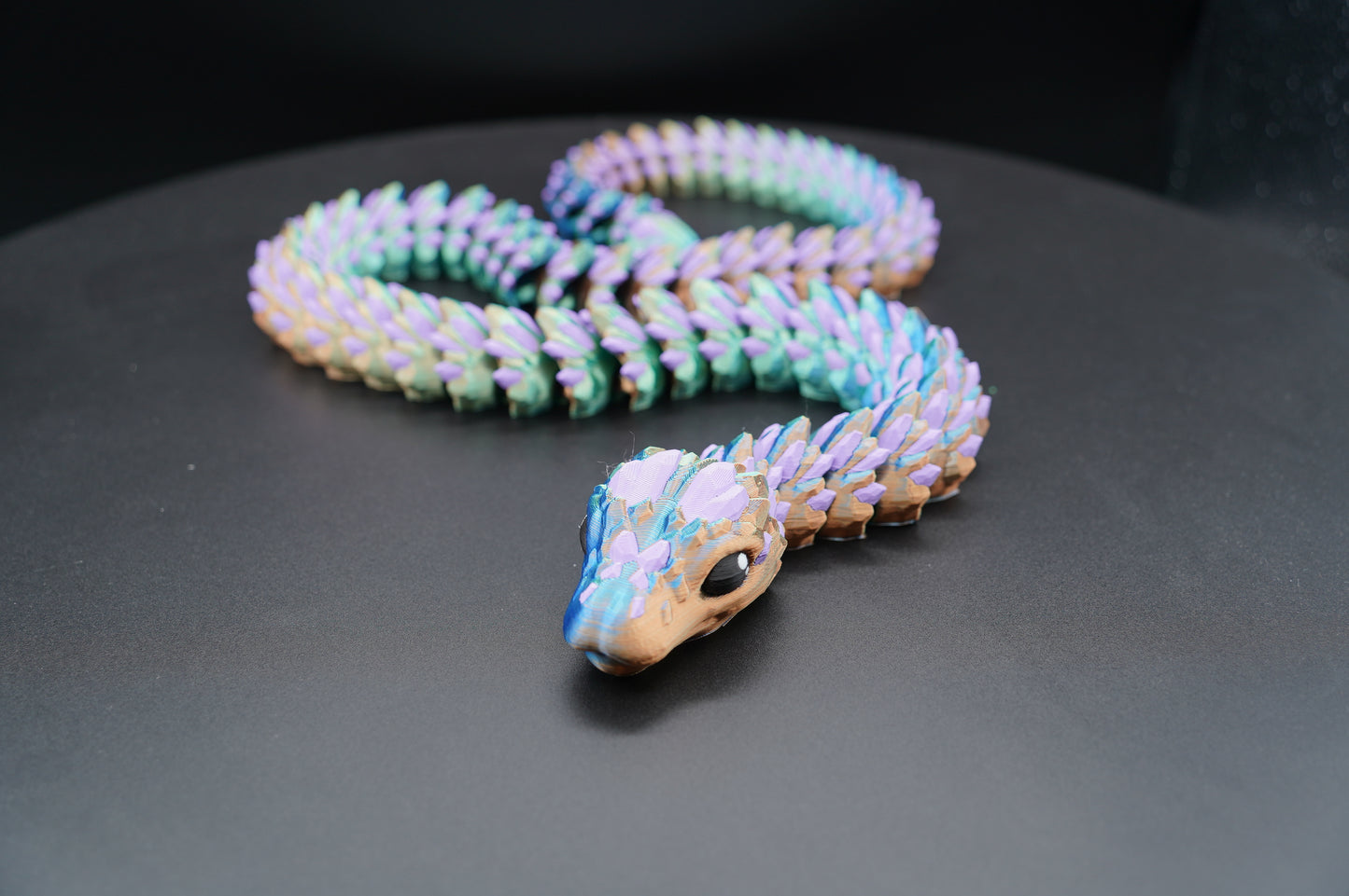 30" Snake 2C – Articulated 3D Printed Snake (35" × 1.25")