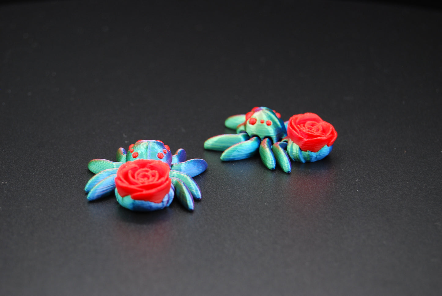 Tiny Rose Spider – Articulated 3D Printed Spider (2” × 0.5”)