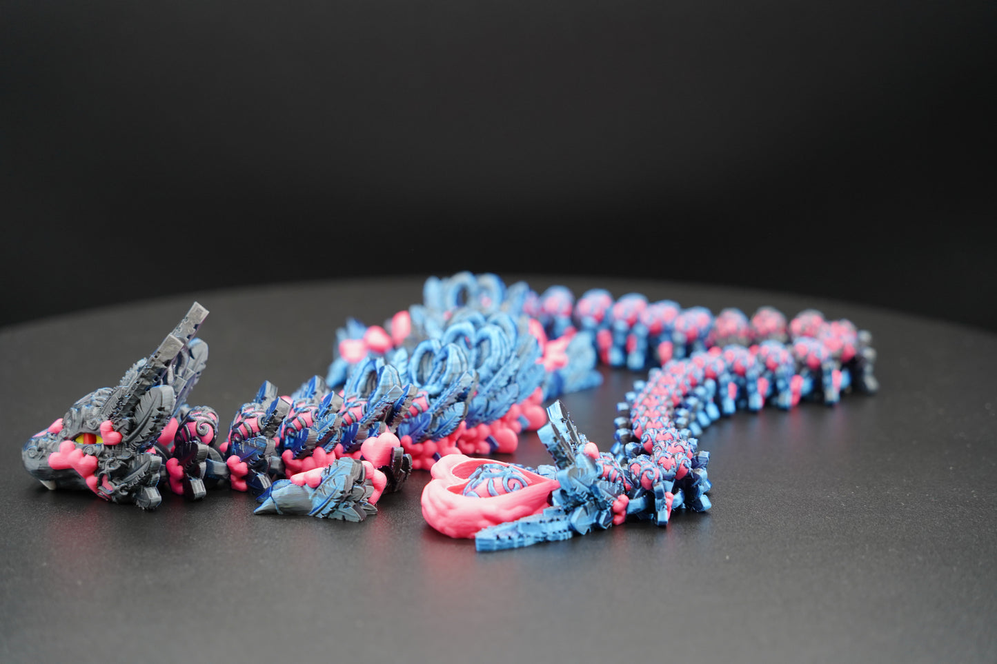 Light Heart Dragon – Articulated 3D Printed Dragon (28” × 2.25”)