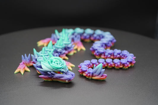 Rose Dragon – Articulated 3D Printed Dragon (29” × 2”)