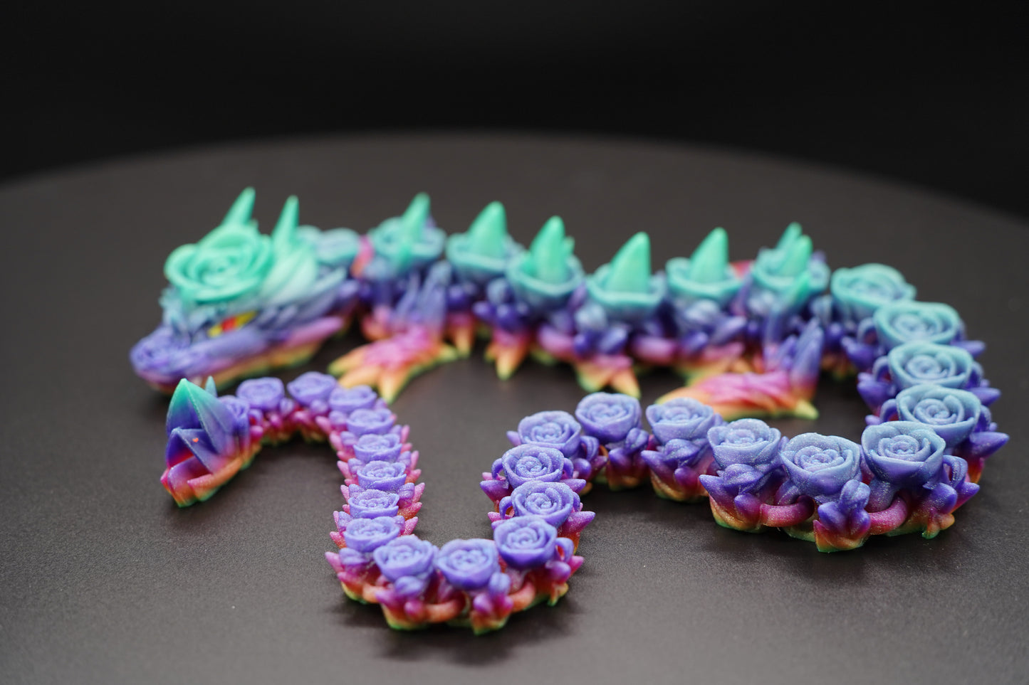 Rose Dragon – Articulated 3D Printed Dragon (29” × 2”)