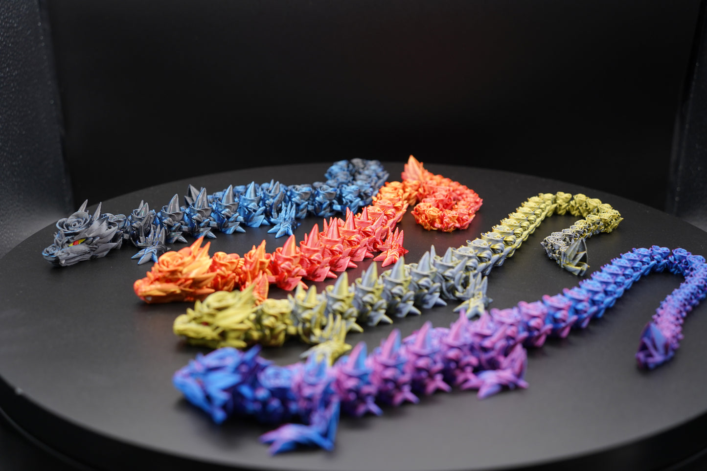 Rose Dragon – Articulated 3D Printed Dragon (21.5" × 1.5")