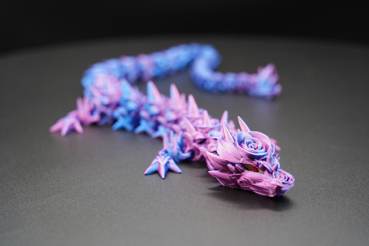 Rose Dragon – Articulated 3D Printed Dragon (21.5" × 1.5")