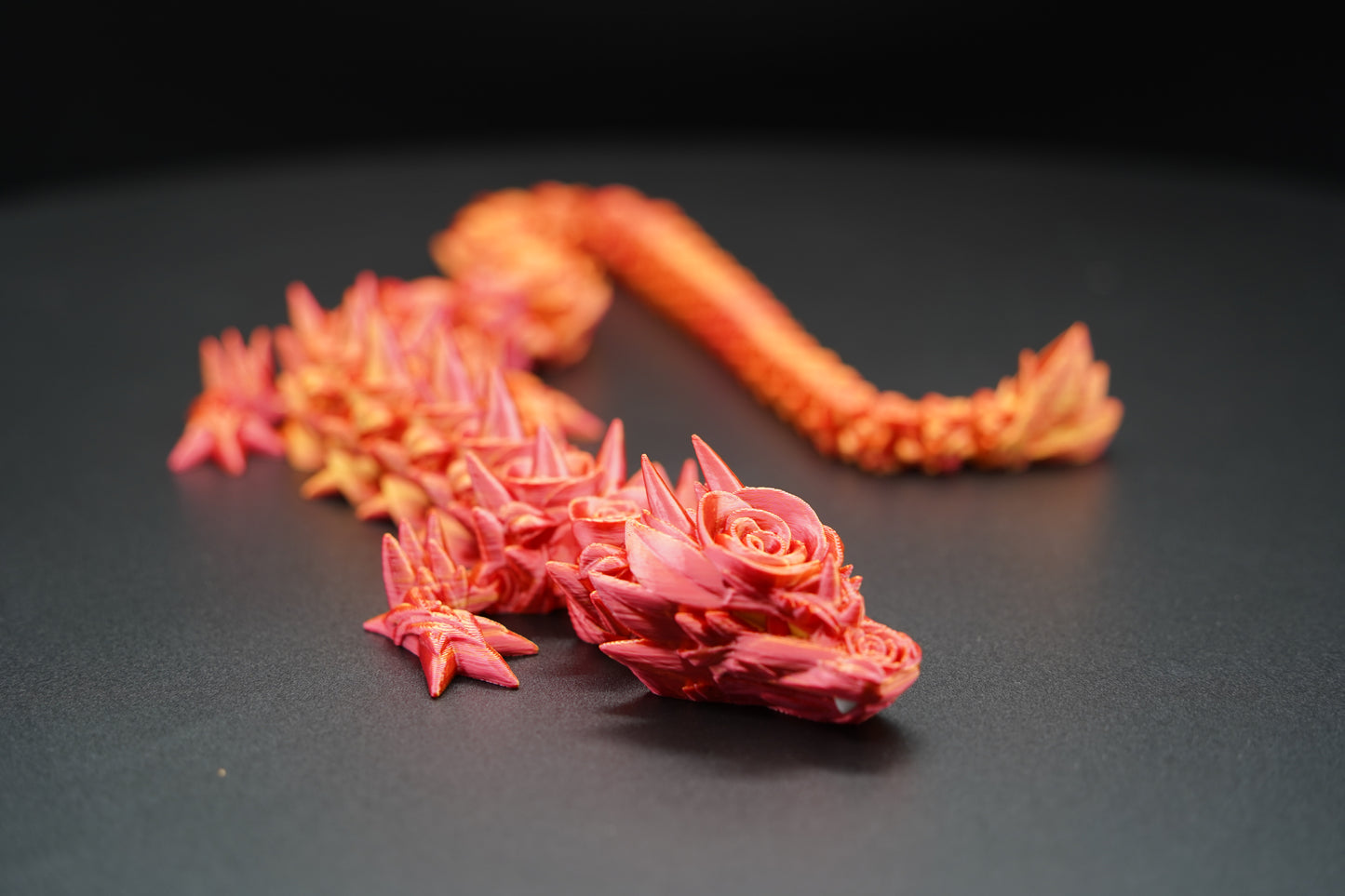 Rose Dragon – Articulated 3D Printed Dragon (21.5" × 1.5")
