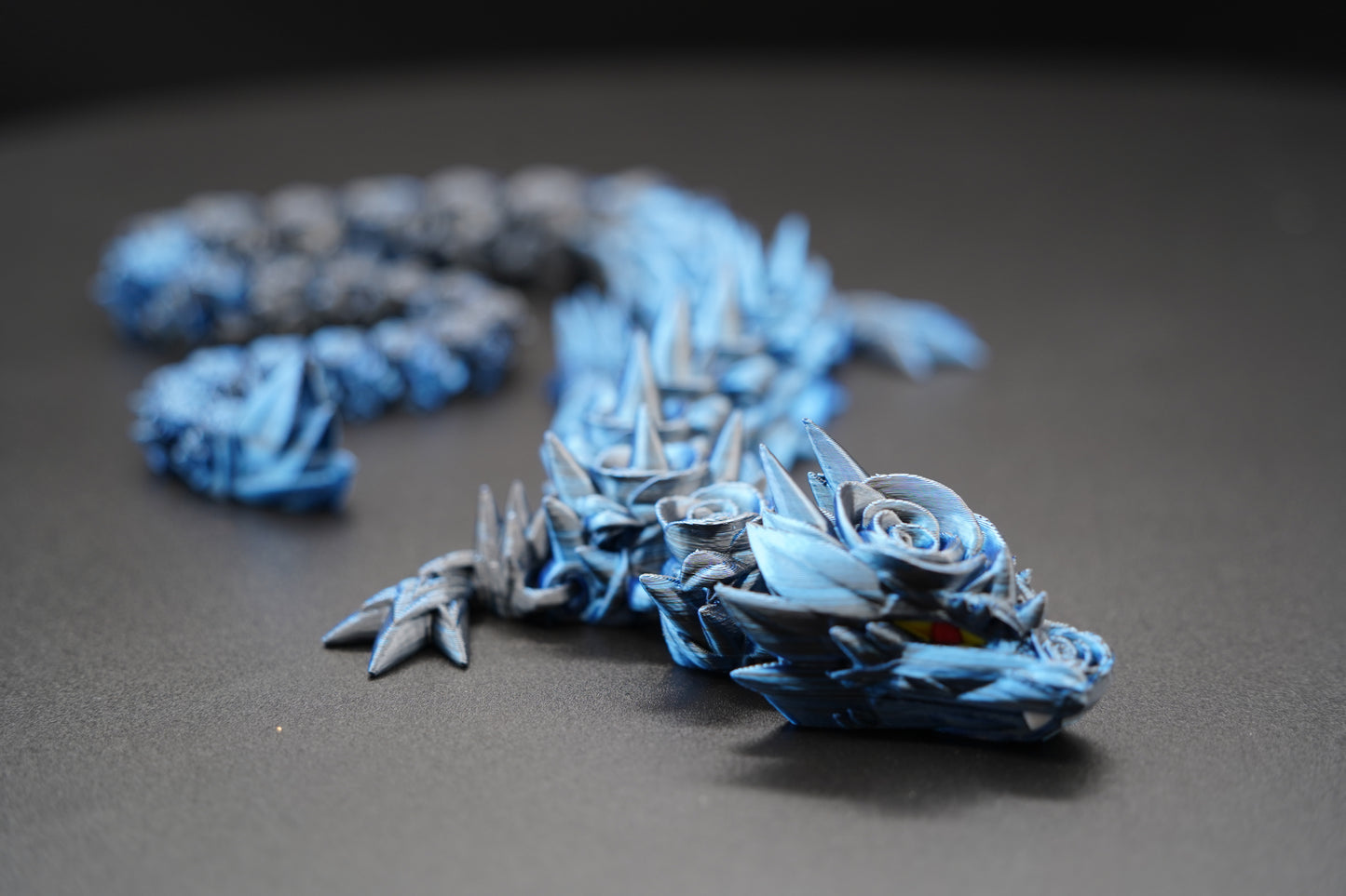 Rose Dragon – Articulated 3D Printed Dragon (21.5" × 1.5")