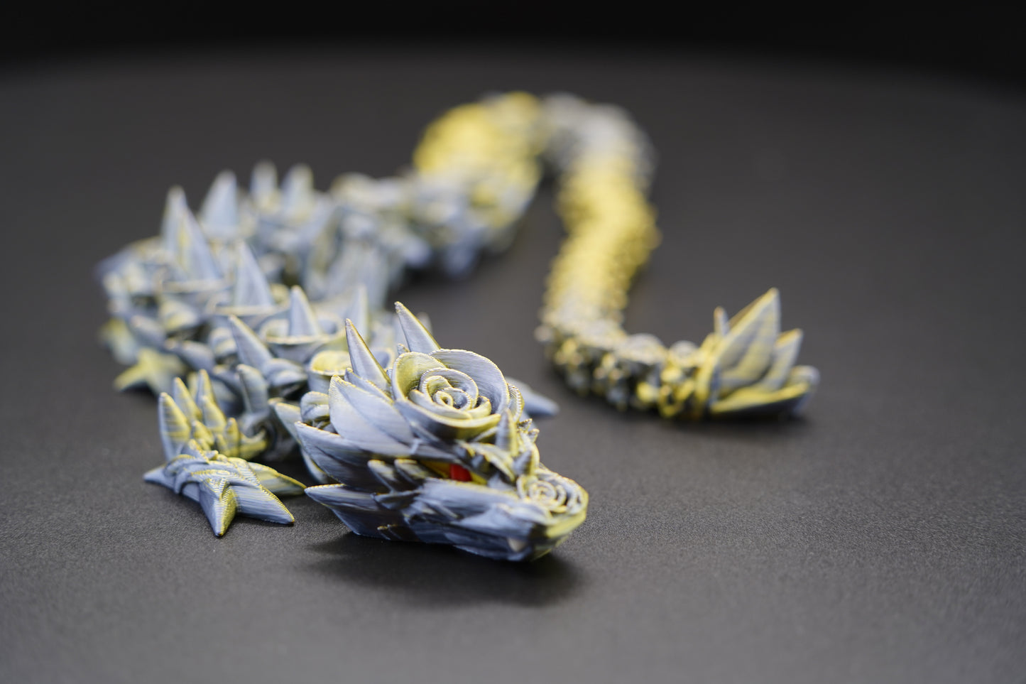 Rose Dragon – Articulated 3D Printed Dragon (21.5" × 1.5")