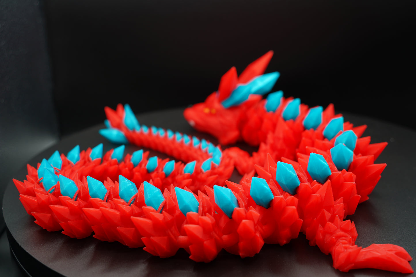 Crystal Mohawk Dragon – Articulated 3D Printed Dragon (44" × 4")