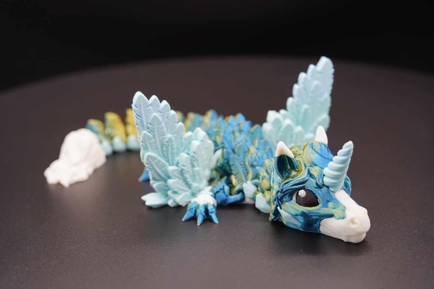 Baby Alicorn Dragon with Wings – Articulated 3D Printed Dragon (12.5" × 2.5")