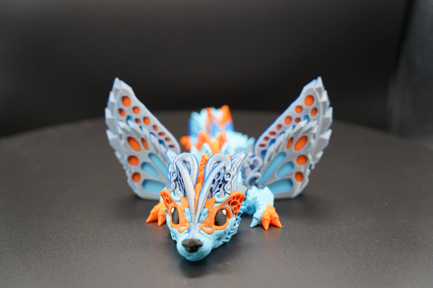 Baby Fae Wolf Winged Dragon – Articulated 3D Printed Dragon (12" × 4")