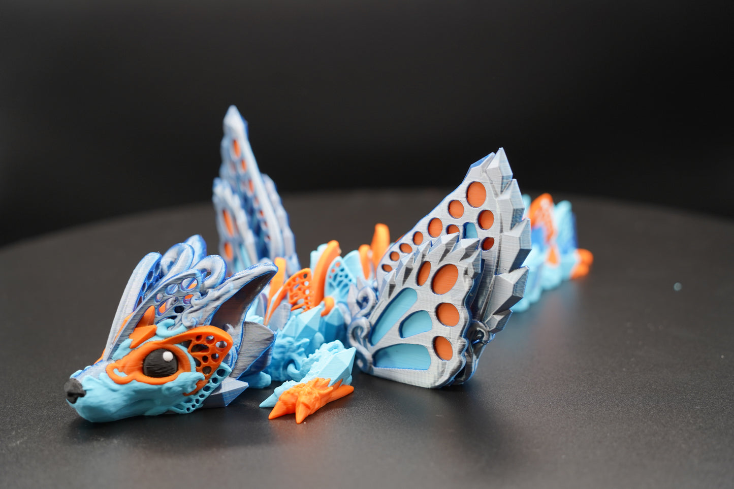 Baby Fae Wolf Winged Dragon – Articulated 3D Printed Dragon (12" × 4")