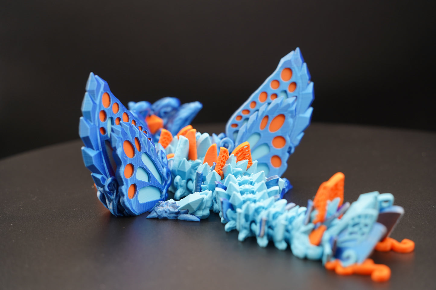 Baby Fae Wolf Winged Dragon – Articulated 3D Printed Dragon (12" × 4")