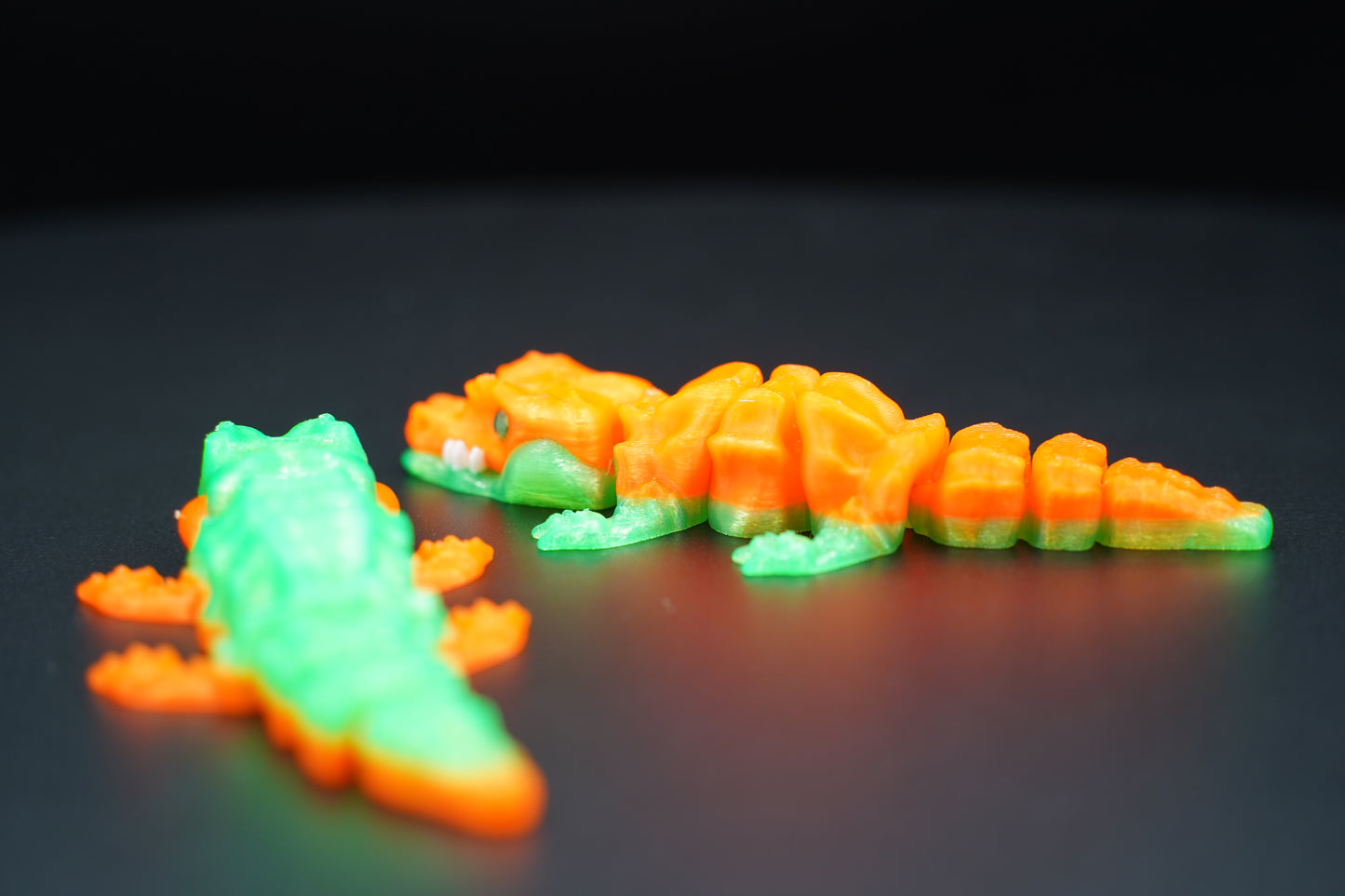 Mini Flexi Crocodile – Articulated 3D Printed Animal (5" × 0.5")