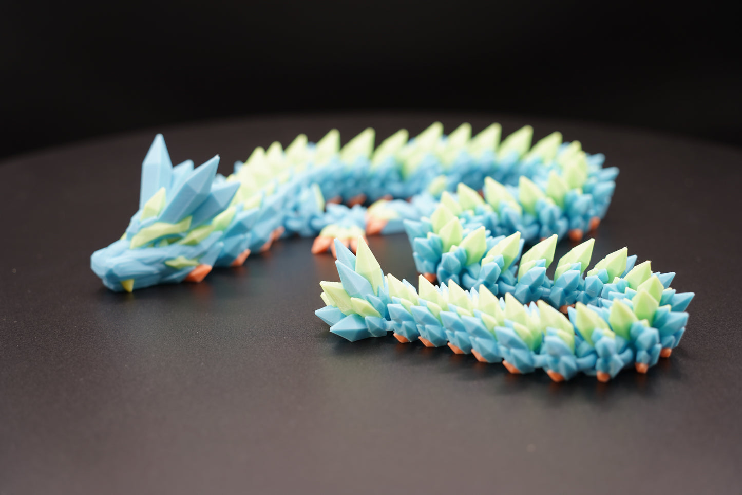 Crystal Dragon A3 – Articulated 3D Printed Dragon (27" × 2")