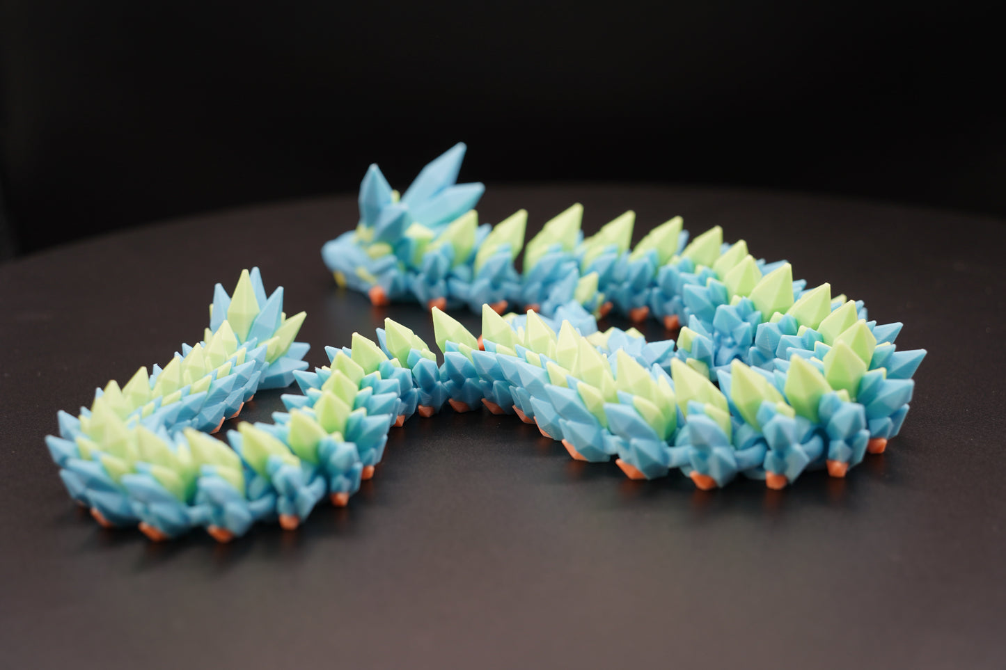 Crystal Dragon A3 – Articulated 3D Printed Dragon (27" × 2")