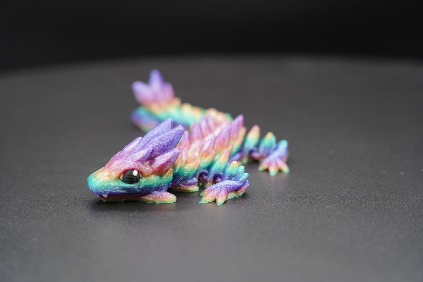 Small Baby Crystal Dragon – Articulated 3D Printed Dragon (7" × 1.5")