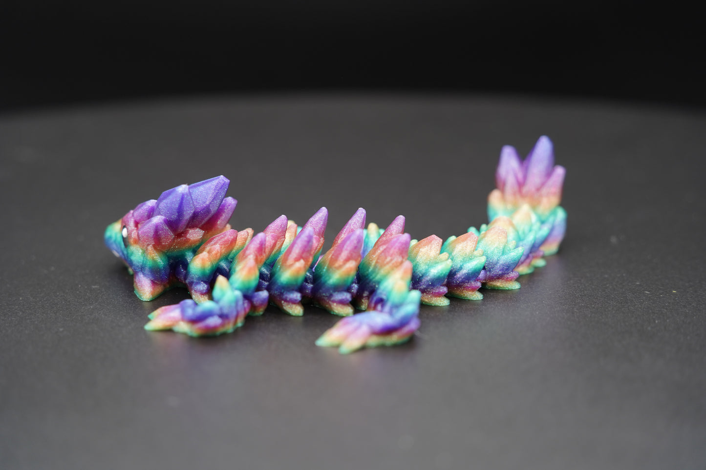 Small Baby Crystal Dragon – Articulated 3D Printed Dragon (7" × 1.5")