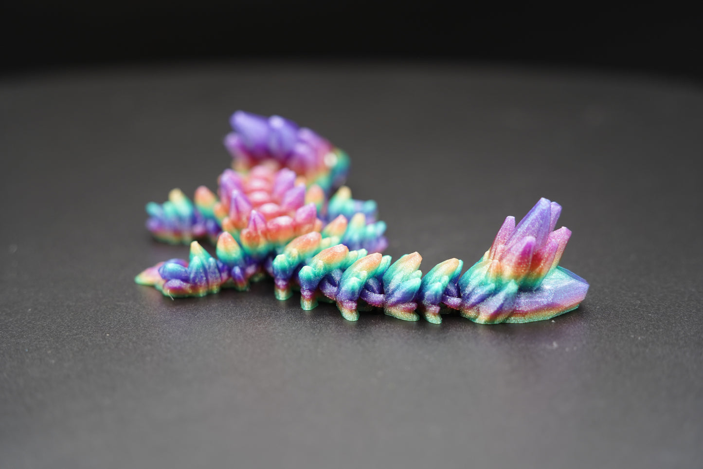 Small Baby Crystal Dragon – Articulated 3D Printed Dragon (7" × 1.5")