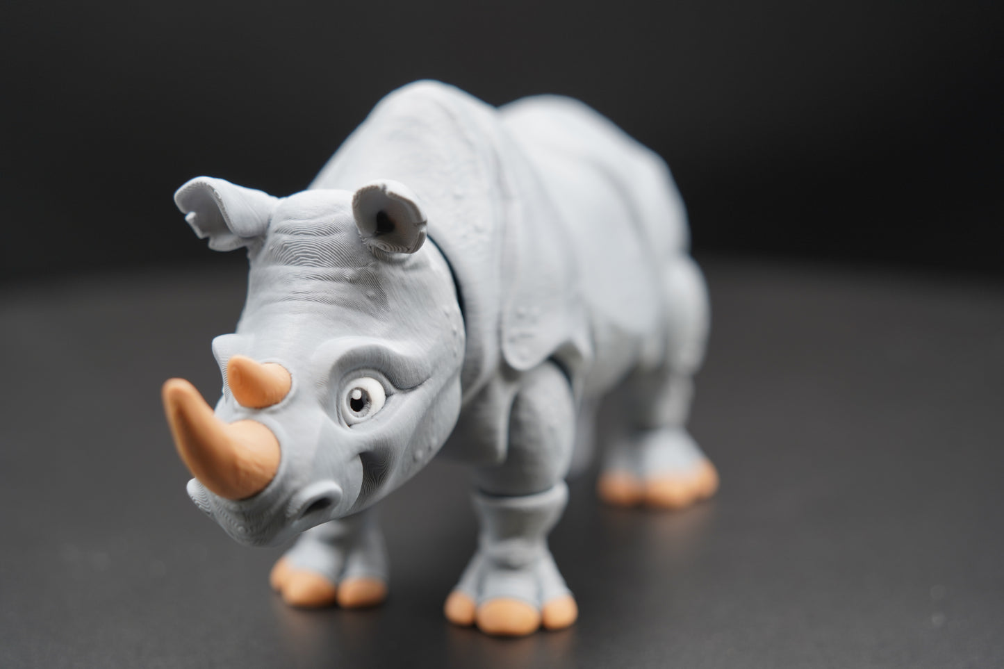 Rhinoceros – Articulated 3D Printed Animal (9" × 3")