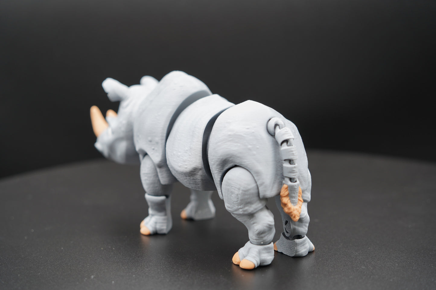Rhinoceros – Articulated 3D Printed Animal (9" × 3")