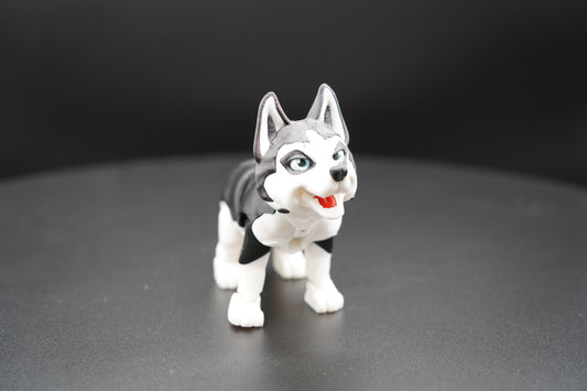 Husky – Articulated 3D Printed Animal (5" × 4")