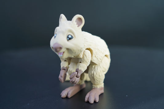 Small Quokka – Articulated 3D Printed Animal (7" × 3.5")
