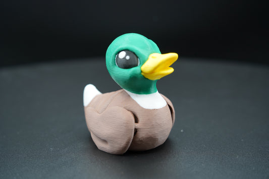 Mallard Duck – Articulated 3D Printed Animal (4" × 3")