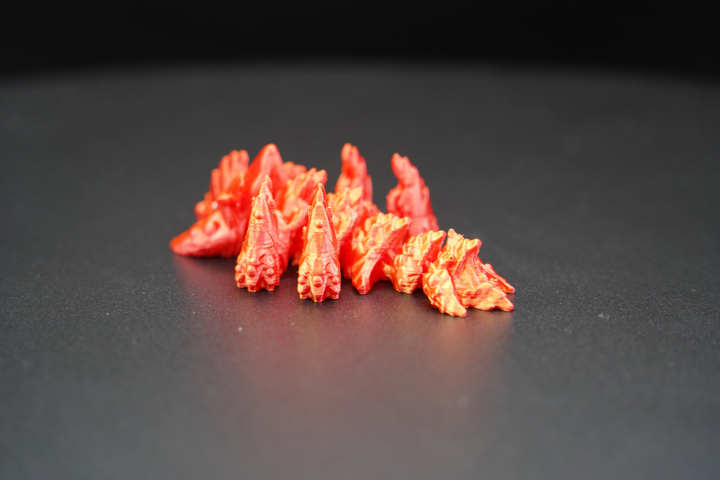 Baby Dune Striker – Articulated 3D Printed Dragon (4" × 1")