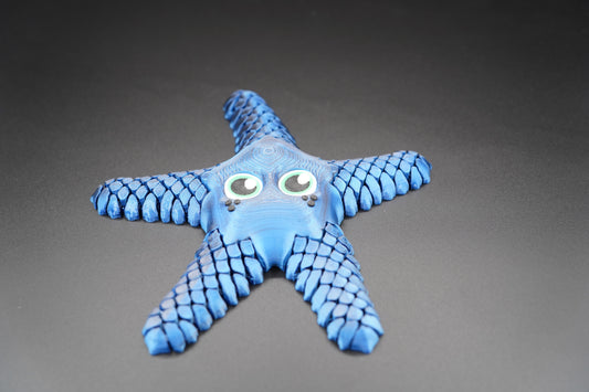 Sea Star – Articulated 3D Printed Animal (7" × 1")