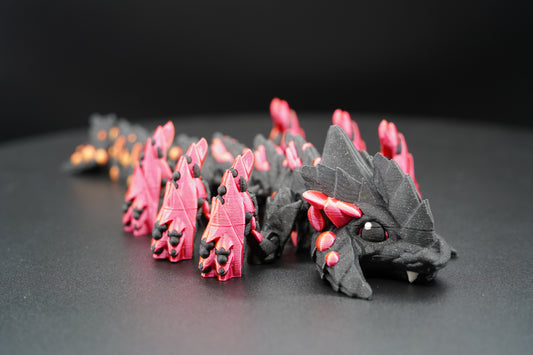 Baby Dune Striker – Articulated 3D Printed Dragon (11" × 2.5")