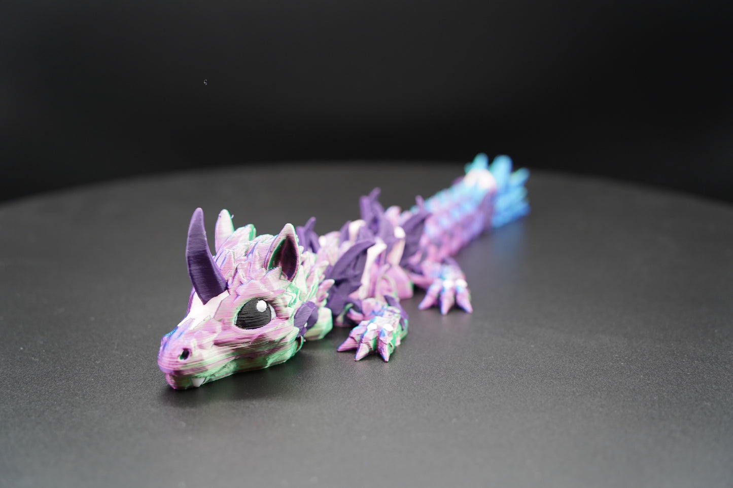 Baby Unicorn Dragon – Articulated 3D Printed Dragon (12" × 2.5")