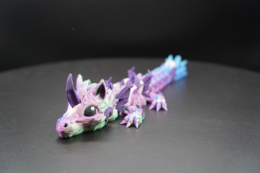 Baby Unicorn Dragon – Articulated 3D Printed Dragon (12" × 2.5")