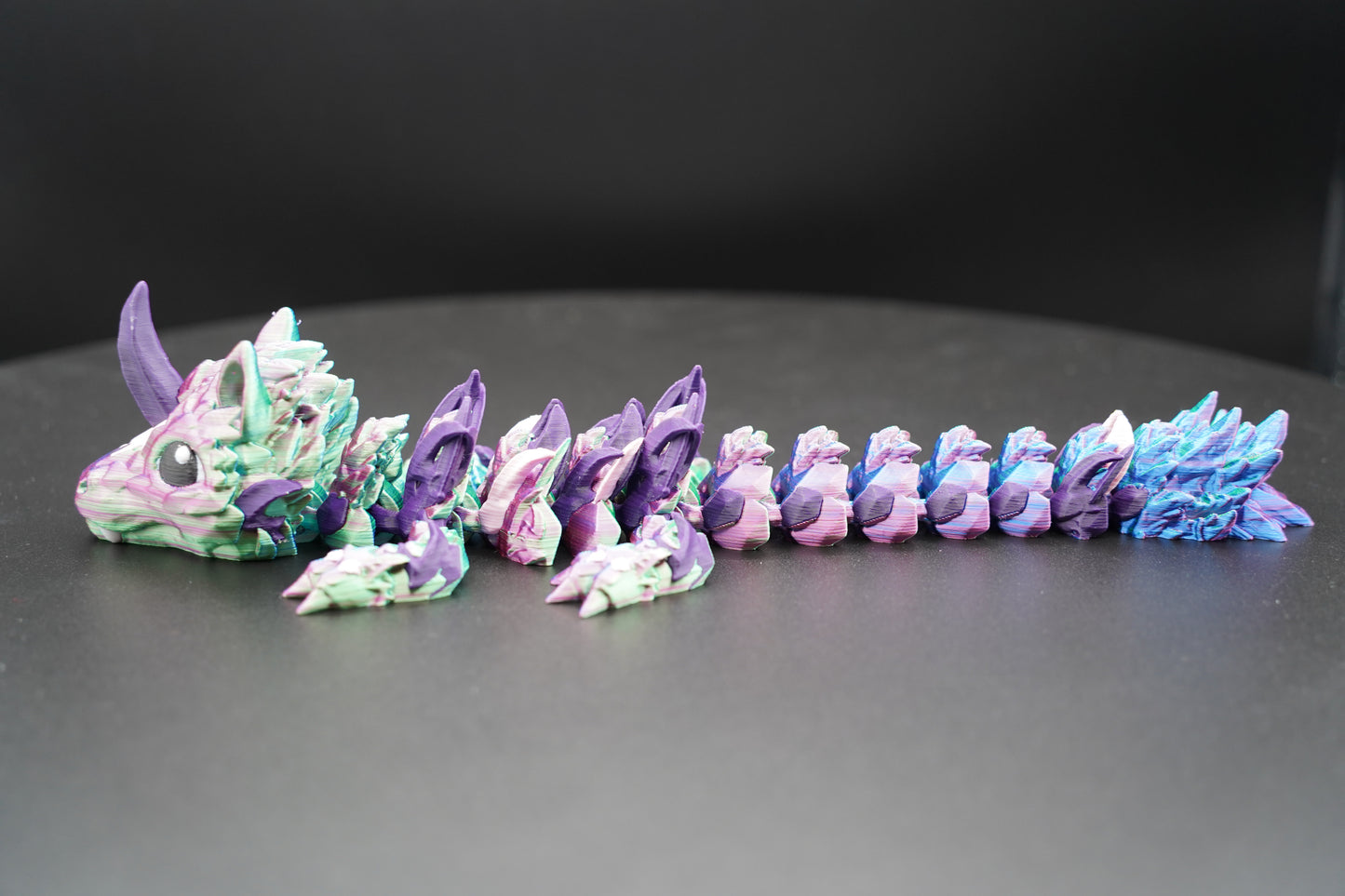 Baby Unicorn Dragon – Articulated 3D Printed Dragon (12" × 2.5")