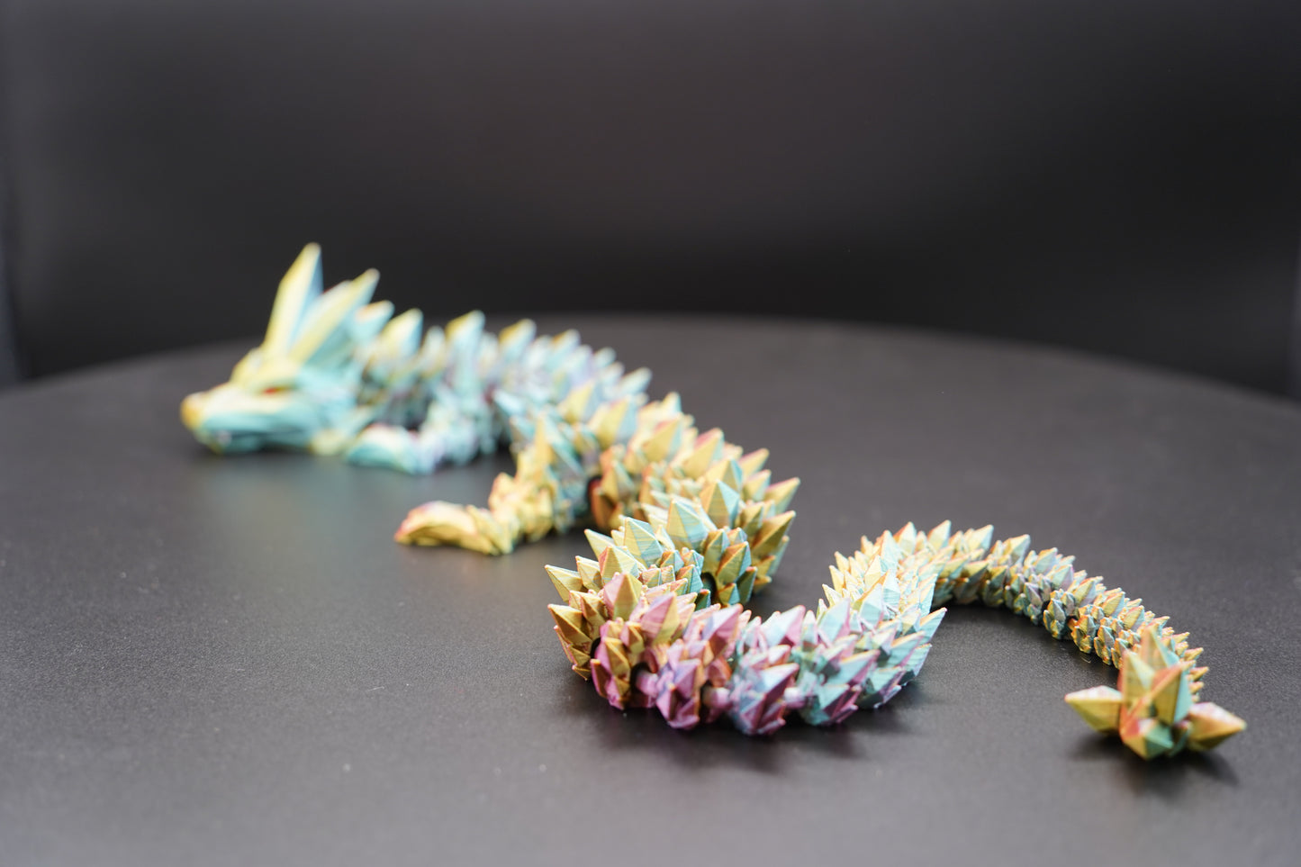 25" Crystal Dragon – Articulated 3D Printed Dragon (25" × 2.25")