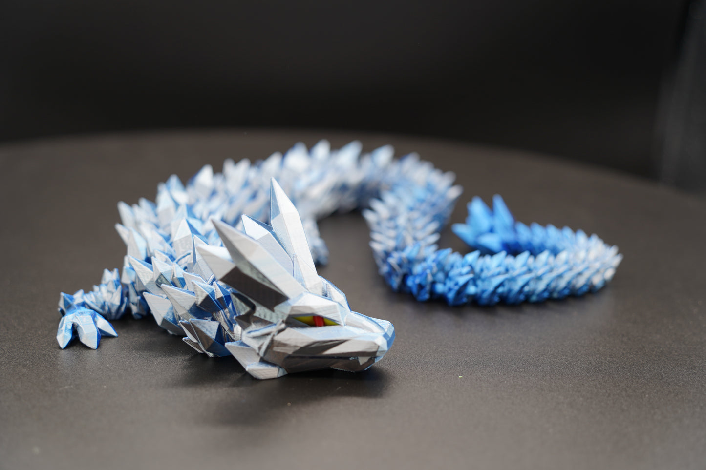 25" Crystal Dragon – Articulated 3D Printed Dragon (25" × 2.25")