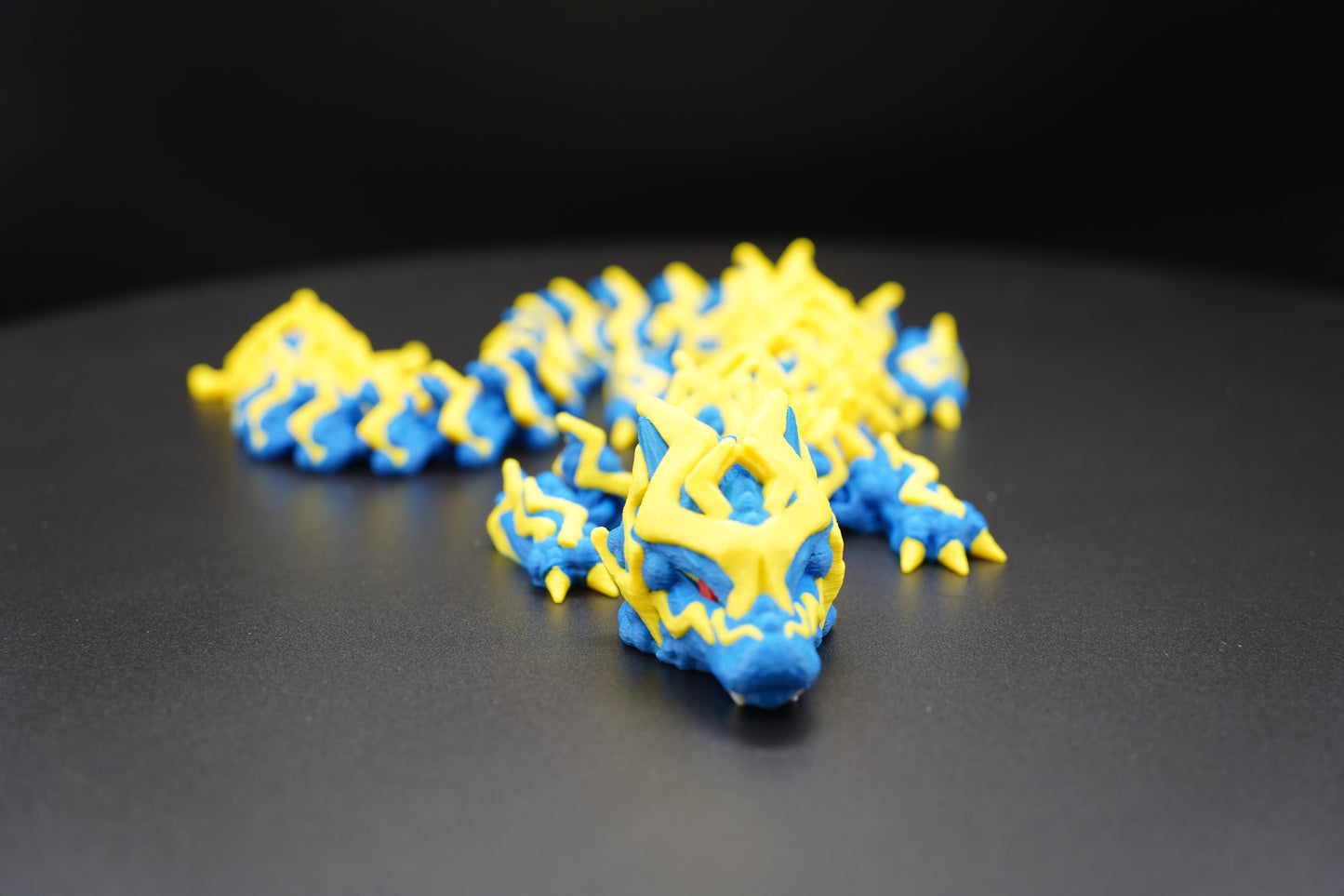 Storm Dragon – Articulated 3D Printed Dragon (19.5" × 1.5")