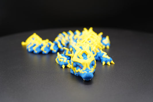 Storm Dragon – Articulated 3D Printed Dragon (19.5" × 1.5")