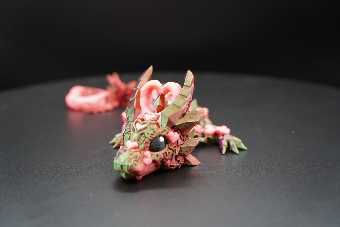 Baby Dark Heart Dragon – Articulated 3D Printed Dragon (13" × 3")