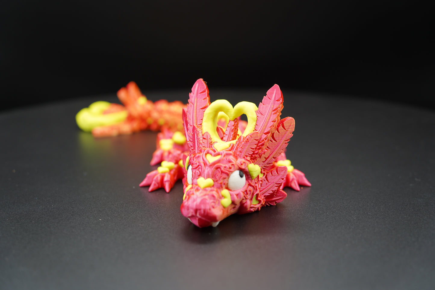 Baby Light Heart Dragon – Articulated 3D Printed Dragon (13" × 3")